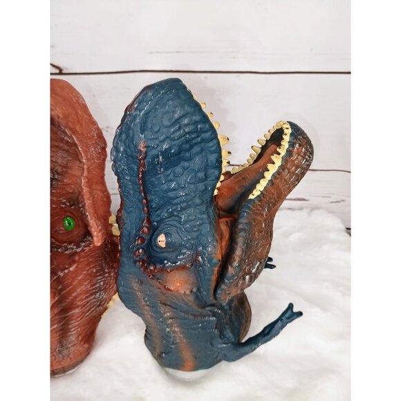 Geyiie 2 Pack Dinosaur Toys Hand Puppet for Kids , Dinosaurs Claws Head Soft Rub - Picture 6 of 6